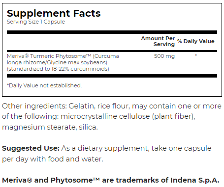 Swanson Turmeric Phytosome with Meriva-factsheets