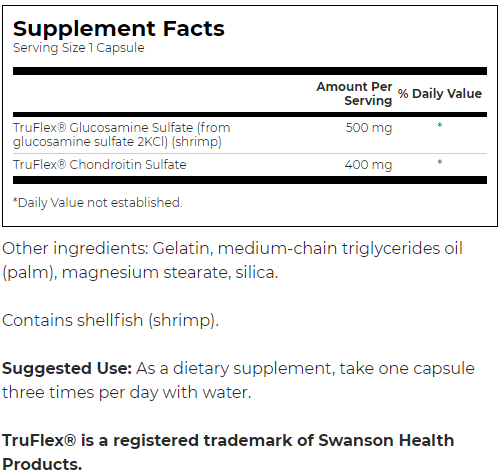 Swanson Glucosamine & Chondroitin-factsheets
