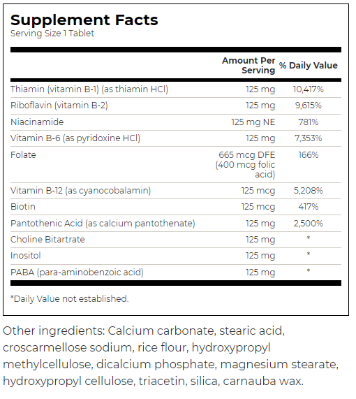 Swanson Vitamin B-125 Complex-factsheets