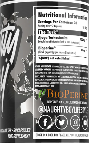 Naughty Boy The Turk | Turkesterone 500 mg-factsheets