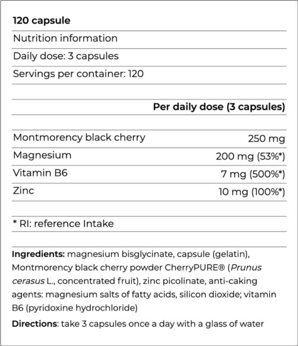 Yamamoto Nutrition ZMA + Montmorency Tart cherry-factsheets