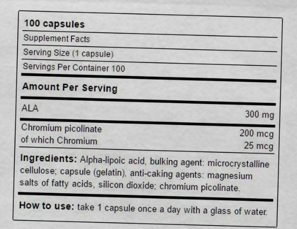 Yamamoto Nutrition ALA - Alpha Lipoic Acid 300 mg with Chromium Lipoic-CR-factsheets