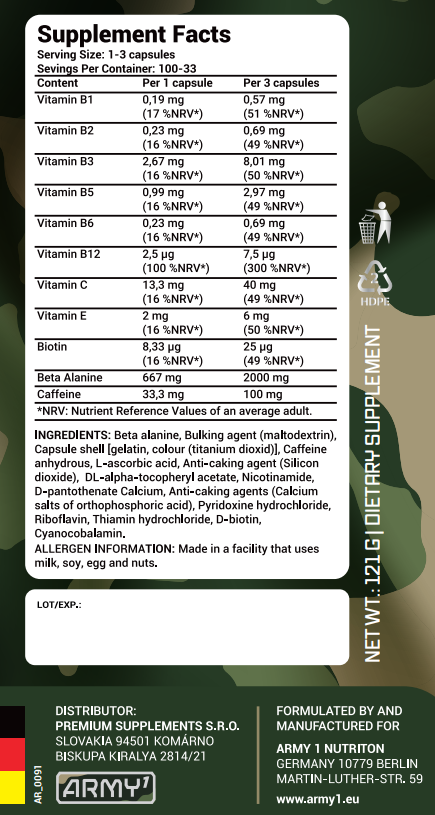 ARMY 1 Beta Alanine-factsheets