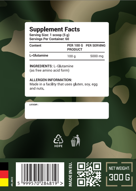 ARMY 1 Pure Glutamine-factsheets