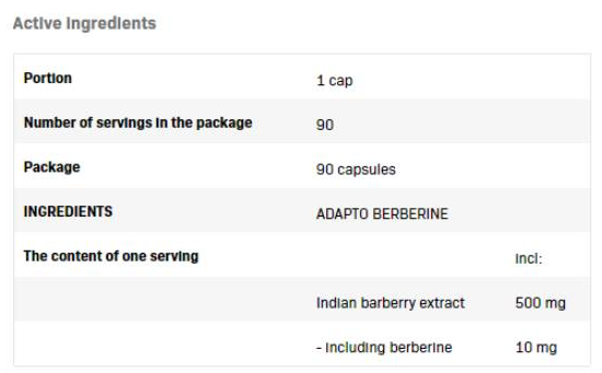 AllNutrition Berberine 500 mg-factsheets