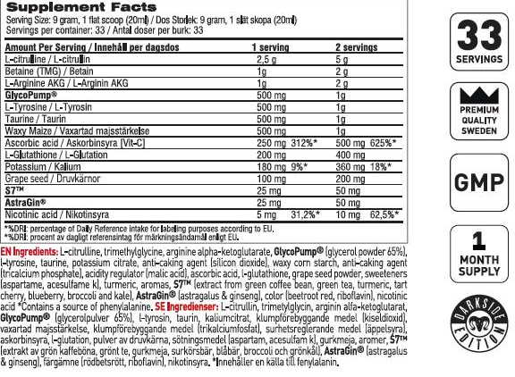 Swedish Supplements Bloody Pump / Stim-Free Nitro Expand System-factsheets