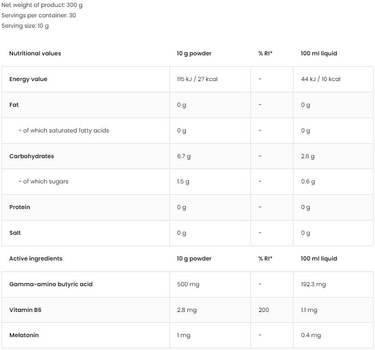 OstroVit Aqua Kick - Advanced Hydration - Good Night-factsheets