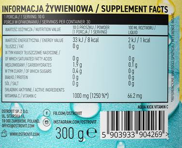 OstroVit Aqua Kick - Advanced Hydration with Vitamin C-factsheets