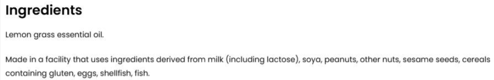 OstroVit Essential Lemongrass Oil-factsheets