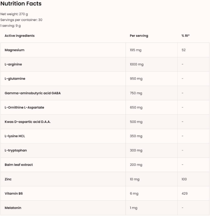 OstroVit Keep Sleep | Complete Sleep Formula-factsheets