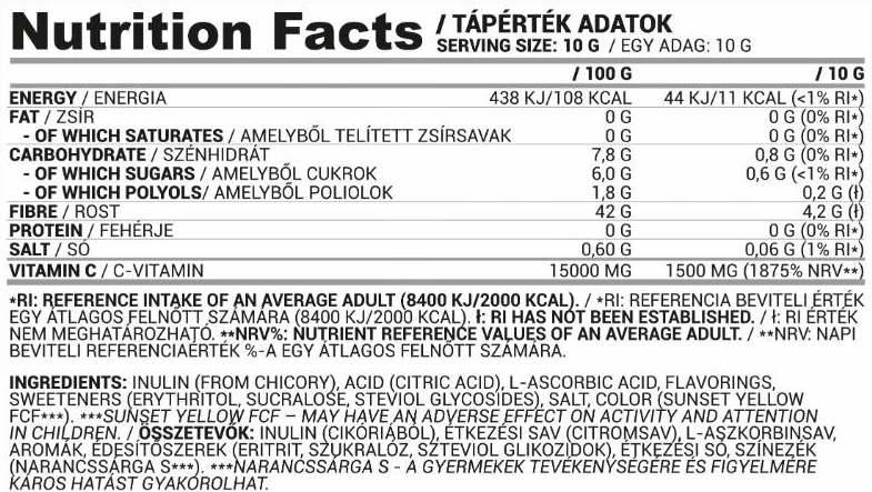 Nutriversum Aqua+ | Refreshing Drink Powder with Vitamin C and inulin-factsheets