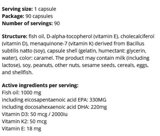 Ironflex Nutrition Omega-3 + D3 + K2-factsheets