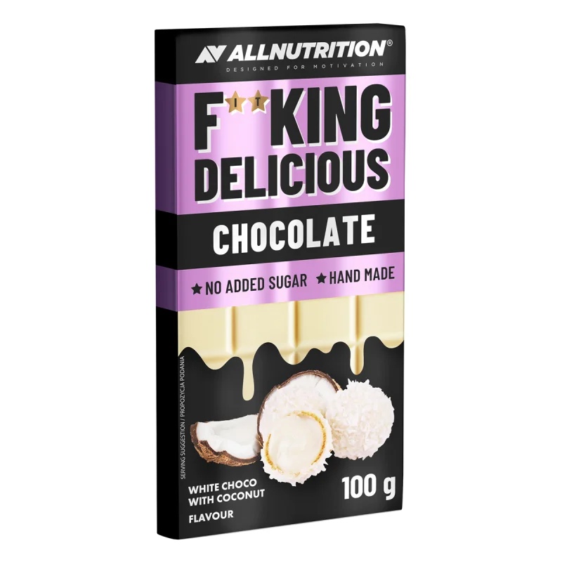 Allnutrition FKing Delicious Chocolate - White Chocolate with Coconut - Diet Chocolate