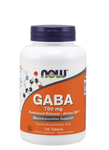 NOW GABA 750 mg SR / 120 tablets