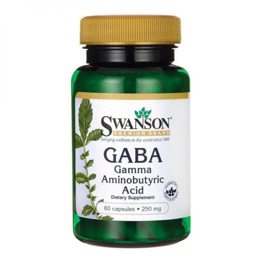 Swanson Gaba Gamma Aminobutyric Acid 60 capsules