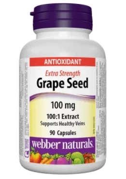 Webber Naturals Grape Seed Extract 100:1/ Grape Seed 100 mg x 90 capsules