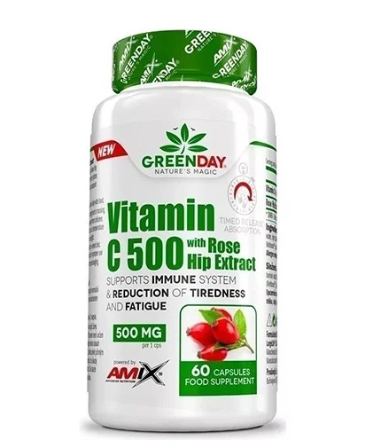 Amix Nutrition GreenDay Vitamin C 500 mg with RoseHip / 60 Caps