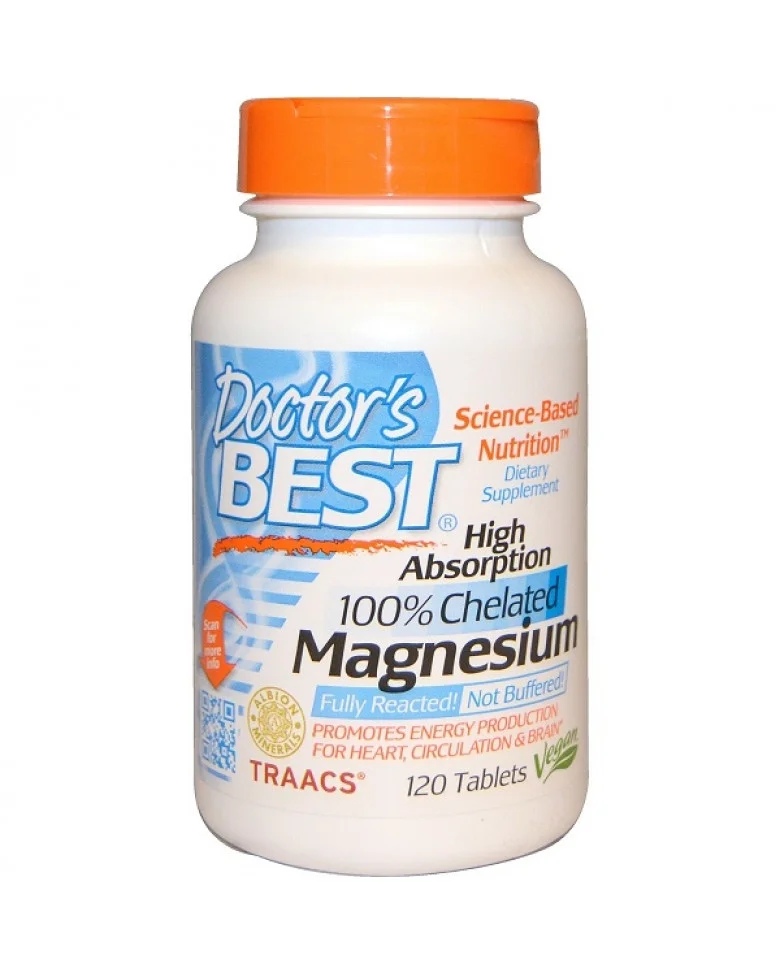 Doctors Best High Absorption Magnesium Chelated 120 tablets
