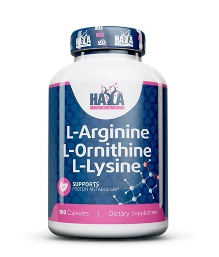 Haya Labs L-Arginine / L-Ornithine / L-Lysine / 100 capsules