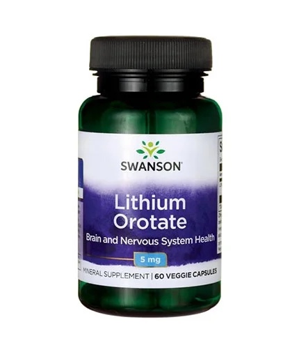 Swanson Lithium Orotate 5 mg / 60 capsules