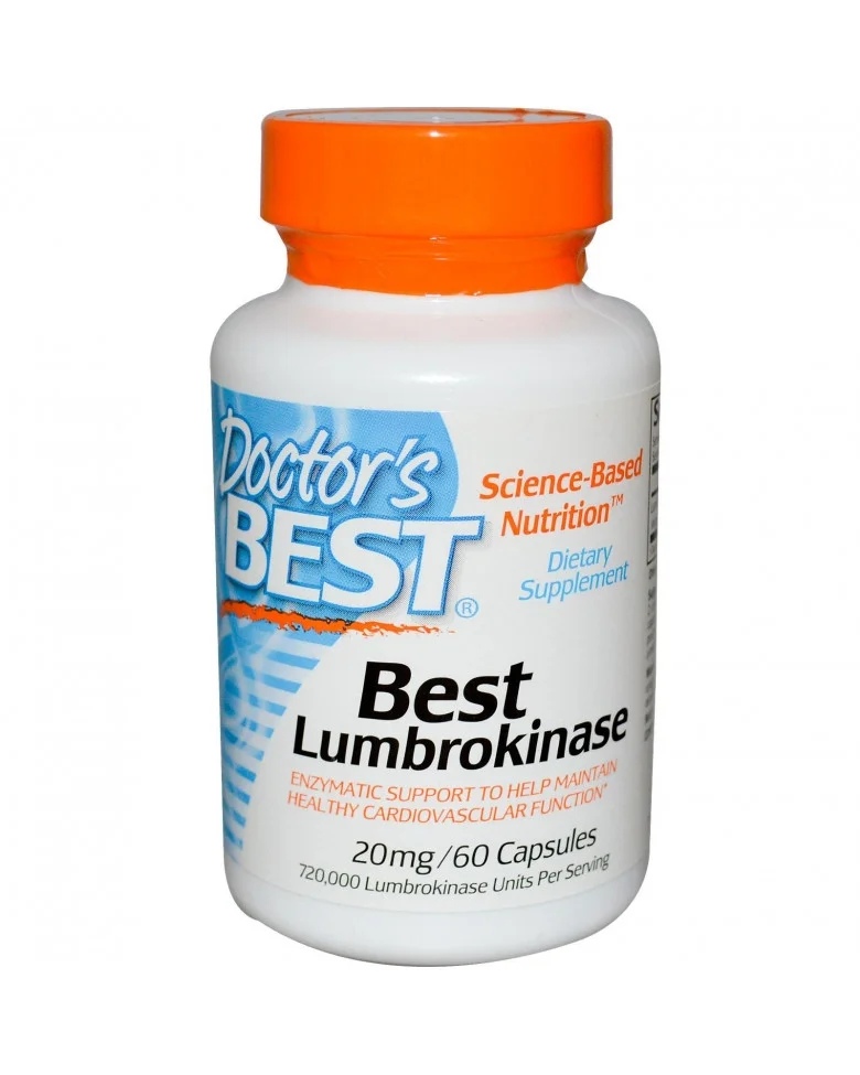 Doctors Best Lumbrokinase 20 mg / 360000 U / 60 capsules