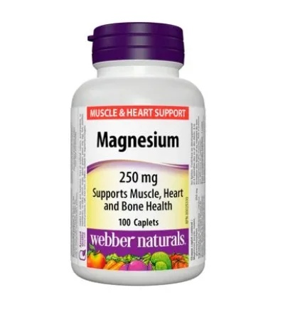 Webber Naturals Magnesium 250 mg x100 caps.