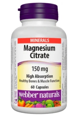 Webber Naturals Magnesium Citrate / Magnesium Citrate / High Absorption / 150 mg