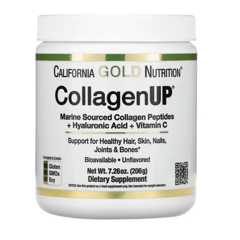 California Gold Nutrition Marine Hydrolyzed CollagenUP + Hyaluronic Acid + Vitamin C / 39 serv
