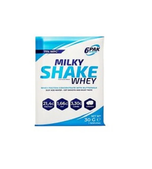 6 Pak Nutrition Milky Shake Whey 30 g dose
