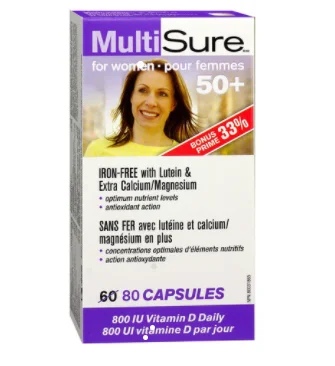 Webber Naturals MULTI SURE Multivitamin for Women 50+ with Lutein
