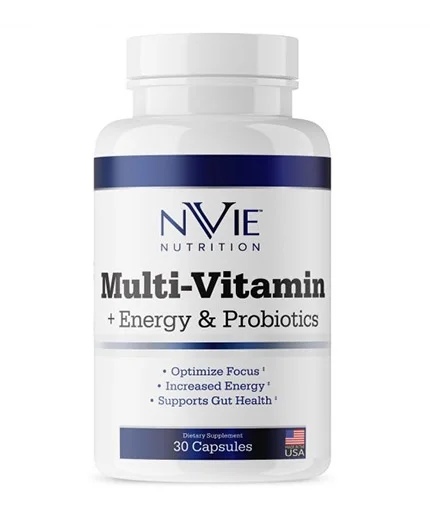 Nvie Nutrition Multi vitamin + energy and probiotic / 30 capsules