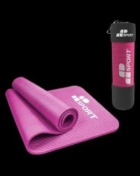 MP Sport NBR Fitness Yoga Mat / Fitness and Yoga Mat / 180cm x 60cm x 1cm - With Carry Bag - Pink