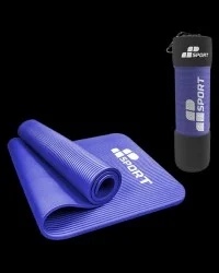 MP Sport NBR Fitness Yoga Mat / Fitness and Yoga Mat / 180cm x 60cm x 1cm - With Carry Bag - Blue