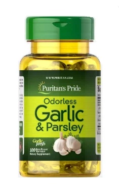 Puritan\s Pride Odorless Garlic & Parsley 500 mg / 100 gel capsules
