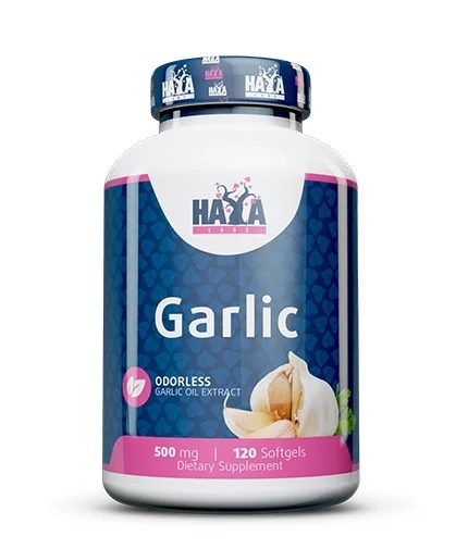 Haya Labs Odorless Garlic 500 mg / 120 gel capsules