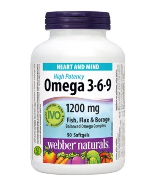 Webber Naturals Omega 3-6-9 1200 mg / 150 Softgels