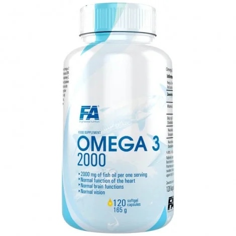 FA Nutrition Omega 3 Fish Oil 120 gel capsules / 60 doses