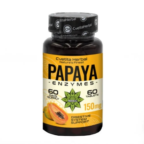 Cvetita Herbal Papaya Enzymes- 150mg - 60 tabs