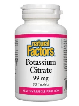 Natural Factors Potassium Citrate 99 mg x 90 tablets