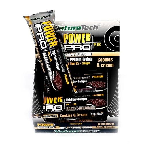 Naturetech Power PRO Plus Bar / 12x80g BCAA + L-GLUTAMINE