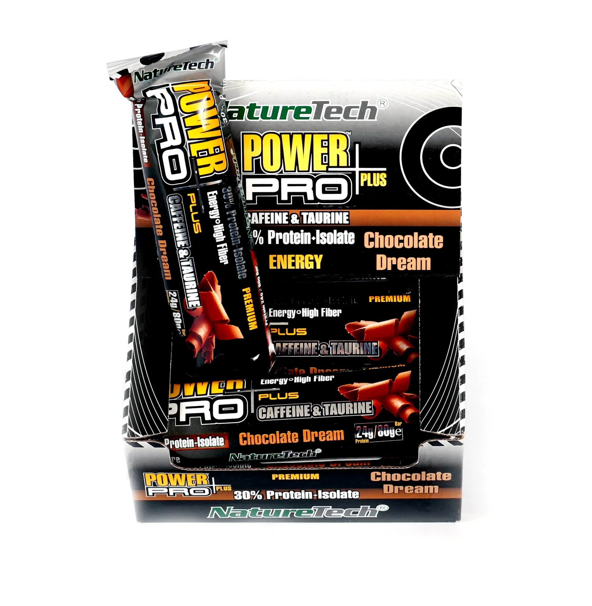 Naturetech Power PRO Plus Bar / 12x80g CAFFEINE & TAURINE