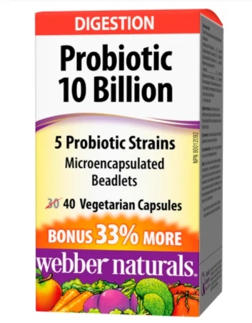 Webber Naturals PROBIOTIC 10 BILION 10 billion active probiotics