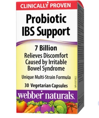 Webber Naturals Probiotic IBS Support/ Probiotic IBS 4 Strains