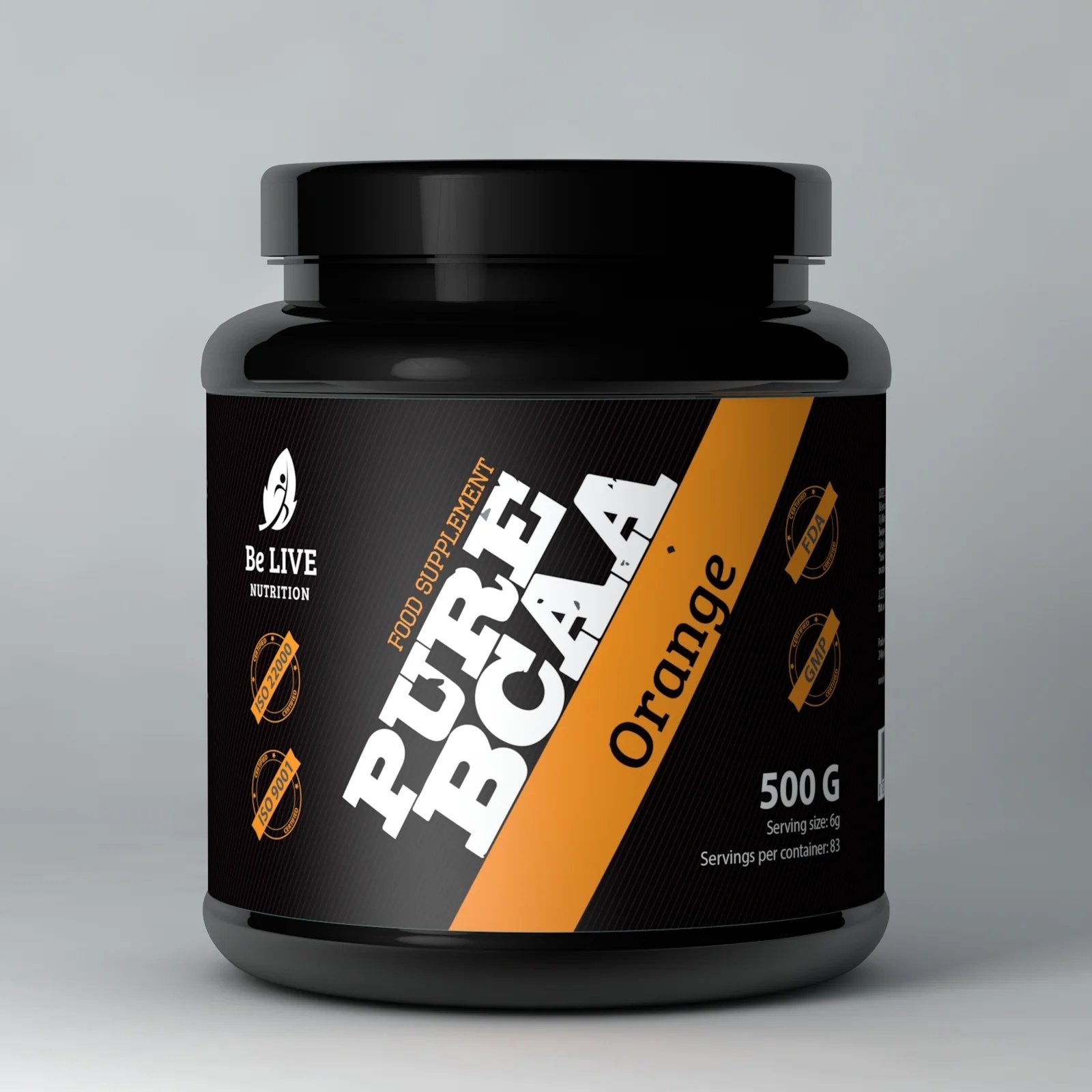 Be Live Nutrition PURE BCAA 2:1:1 500g Orange