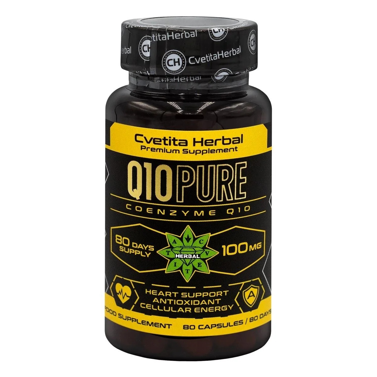 Cvetita Herbal Q10 PURE - 80 vegan capsules x 100 mg