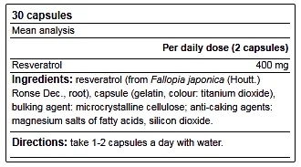 Yamamoto Natural Series Resveratrolo 30 capsules / 10 g / 30 doses