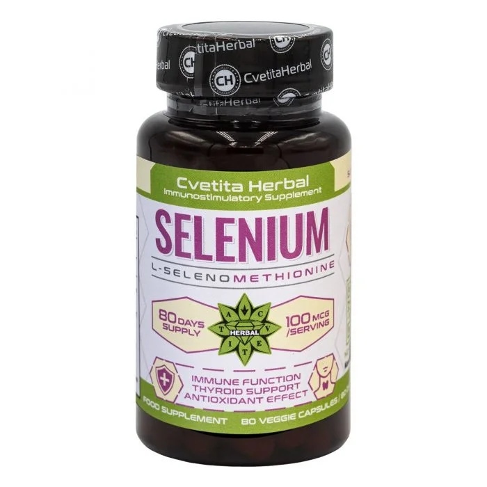 Cvetita Herbal Selenium - Selenium - 80 vcaps - 100 mcg