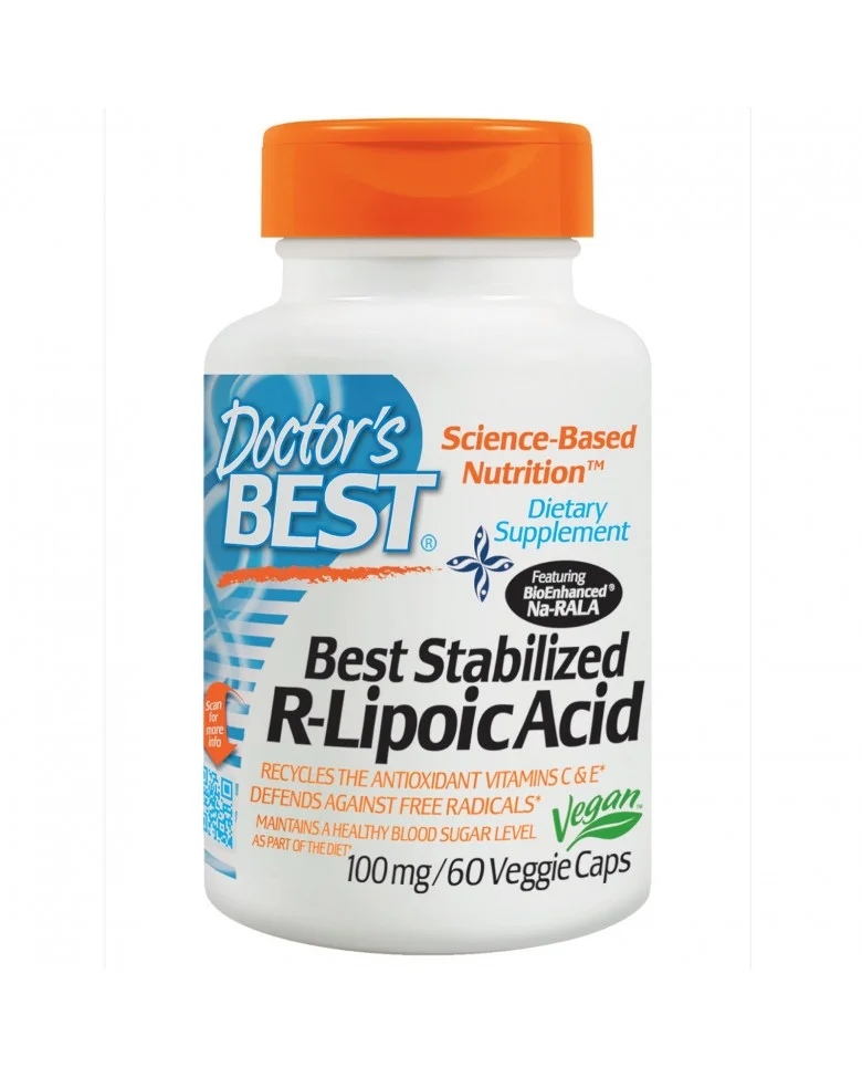 Doctors Best Stabilized R-Lipoic Acid 100 mg / 60 capsules