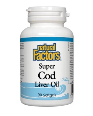 Natural Factors Super Cod Liver Oil 1100 mg x 90 softgel capsules