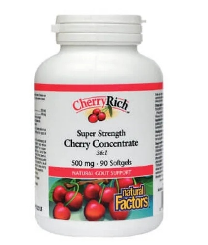 Natural Factors Super Strength Cherry Concentrate 500 mg / 90 gel capsules